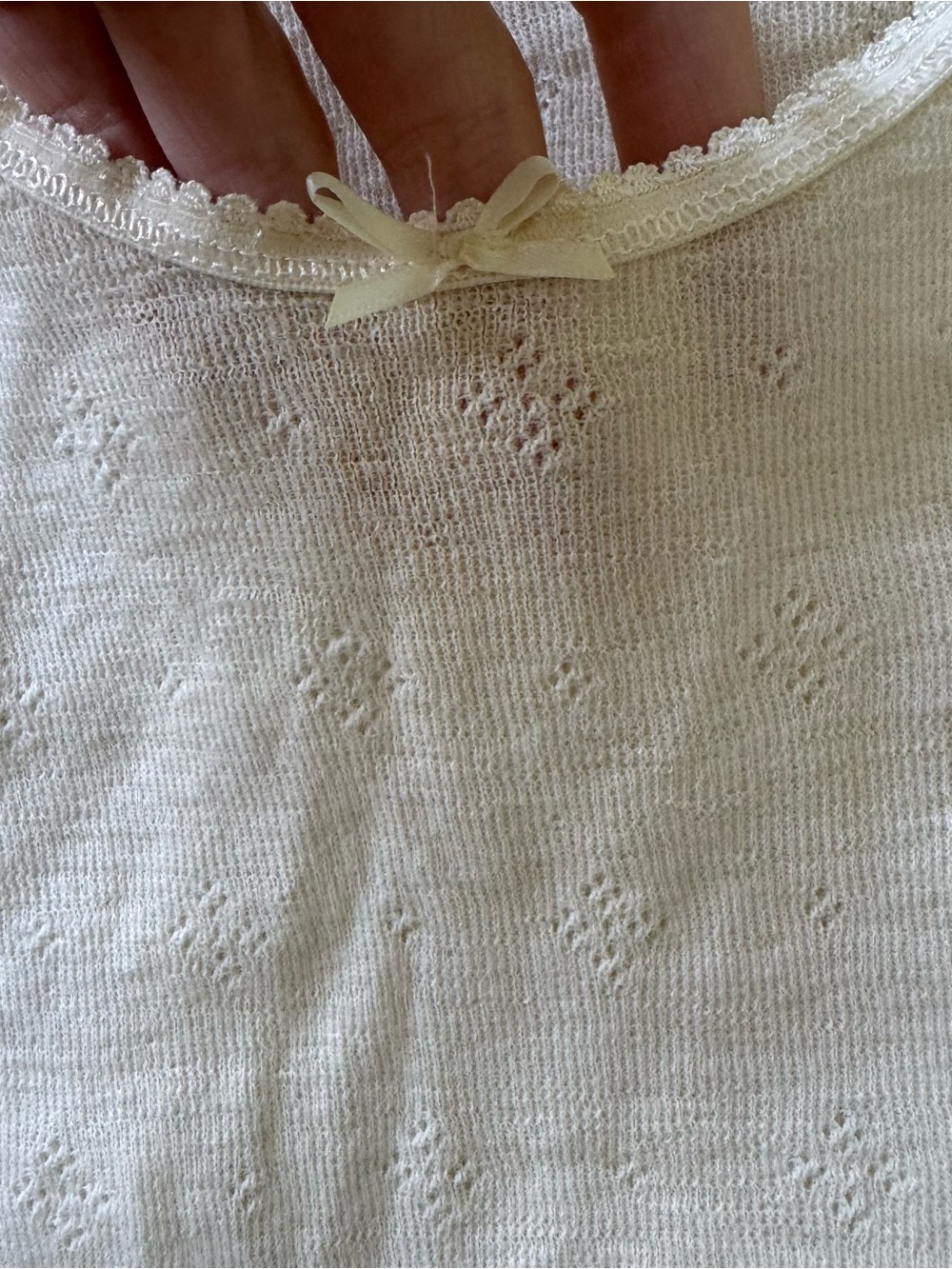 Vintage Wool Blend Pointelle Knit Tank - Picture 6 of 7